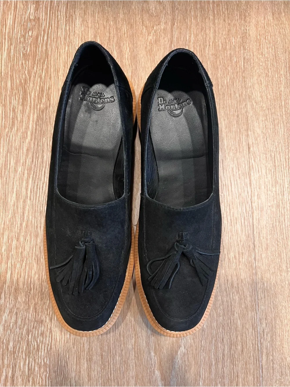 Dr. Martens Favillai Black Suede Tassel Loafers Women’s US 8 EU 39 AW004